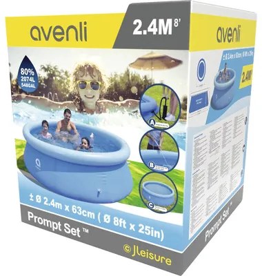 Bazén s golierom Fast Set Pool Ø 240 x 63 cm bez príslušenstva modrý