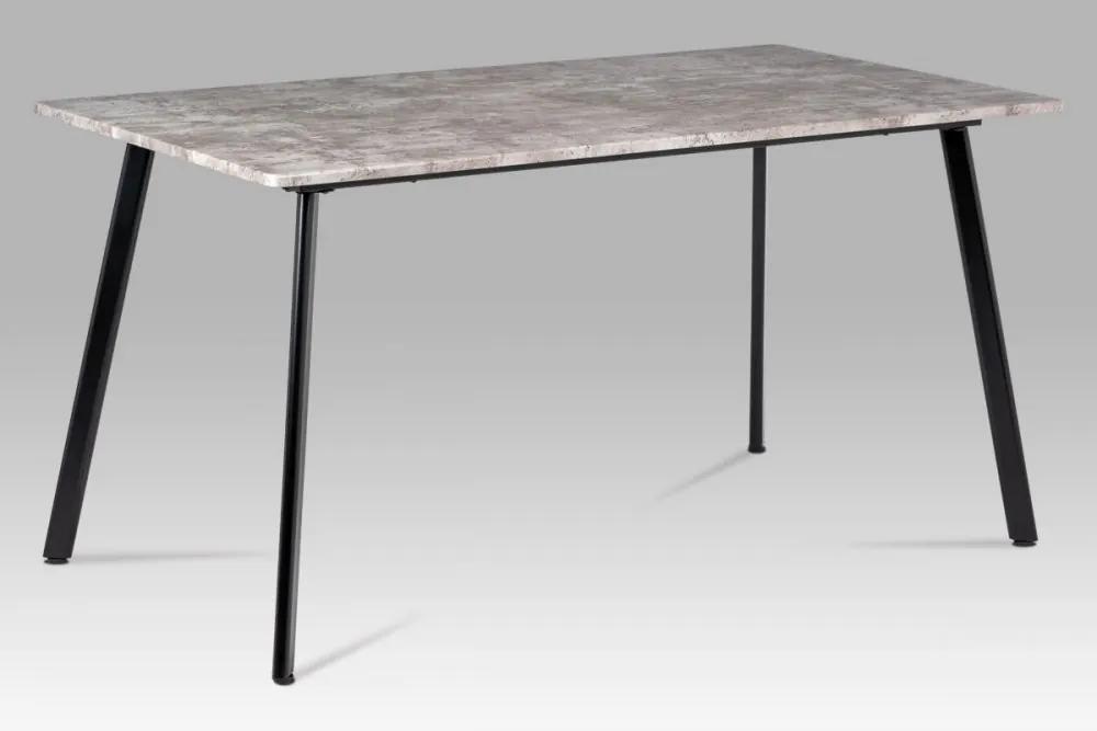 Jedálenský stôl MDT-2100 BET betón / čierna Autronic