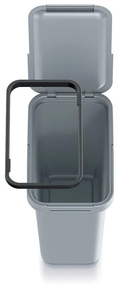 Závesný odpadkový kôš, 12 l, sivá