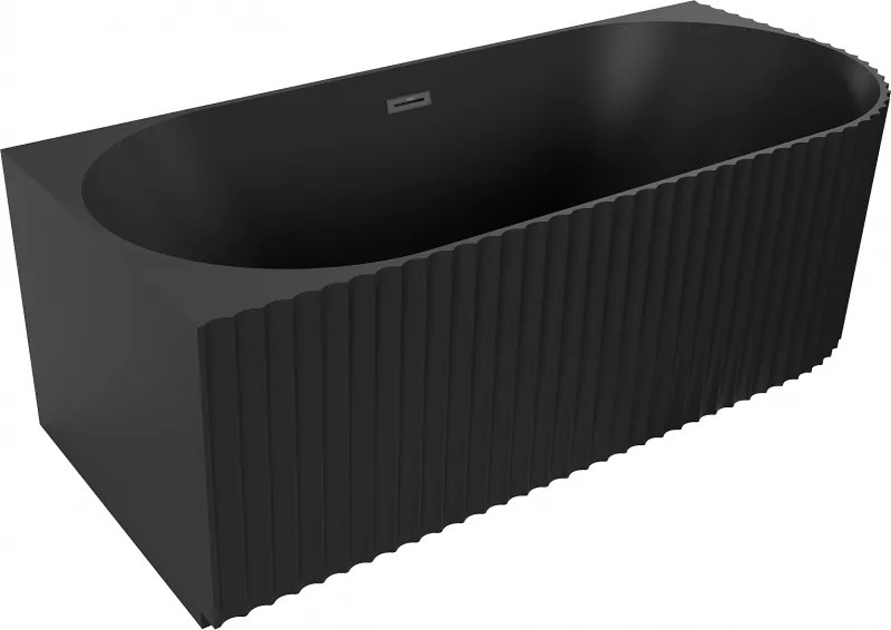 Mexen Gia voľne stojaca rohová vaňa 150x75 cm ľavá čierna matná