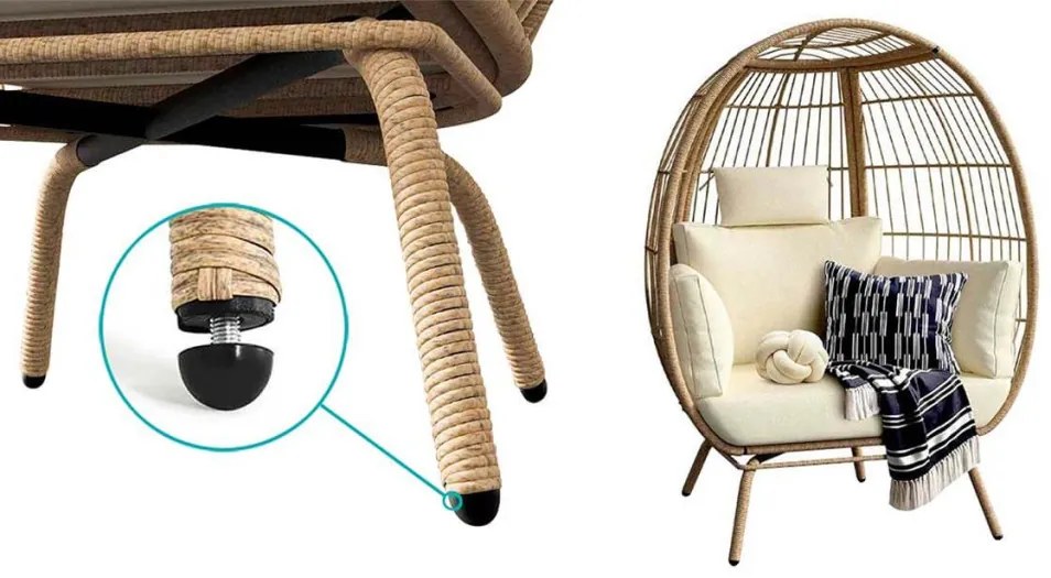 Prútené kreslo s vankúšikmi