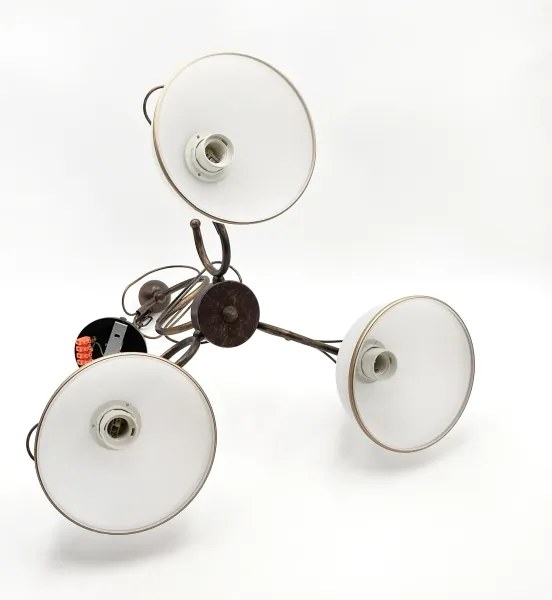 Luster na tyči COBRA 3xE27/60W/230V bronz/patina