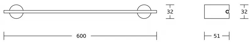 Mexen príslušenstvo, Aron držiak na uterák, čierna, 7088124-70