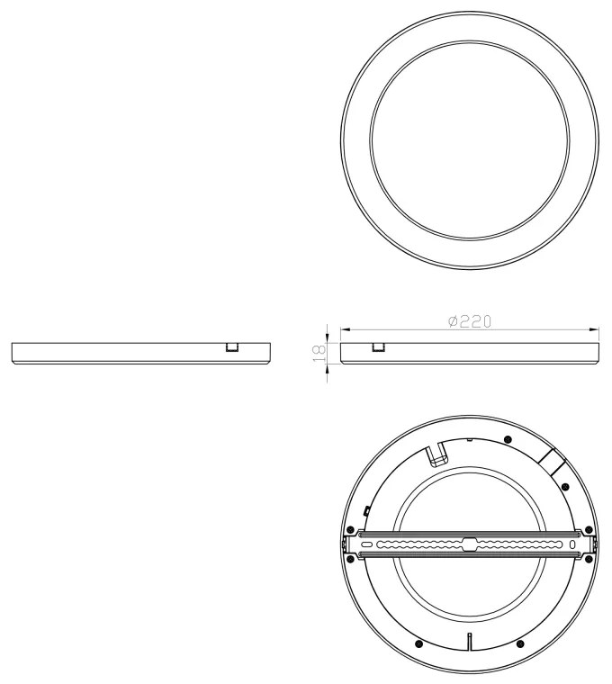 GLOBO LASSE 12379-18B Stropné svietidlo