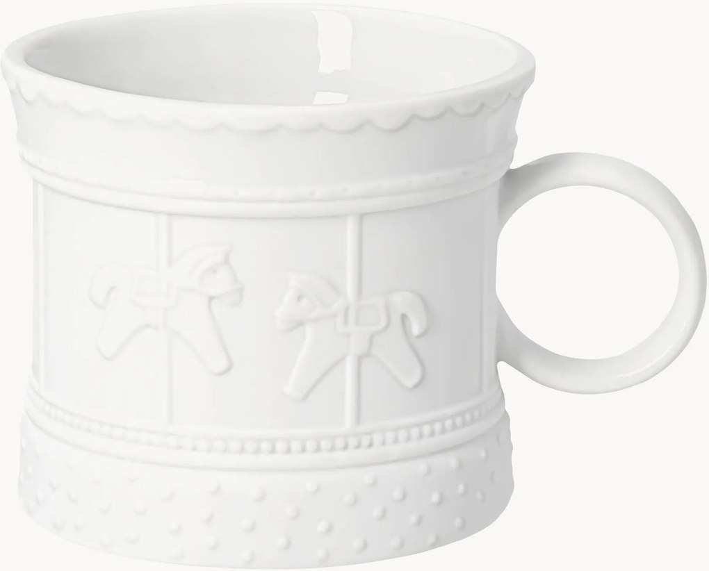 Ručne vyrobený porcelánový hrnček Carousel