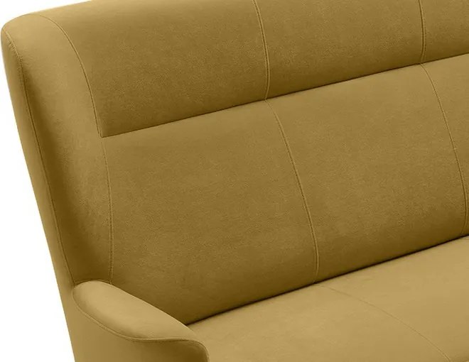 Trojmiestna pohovka Next, žltá látka