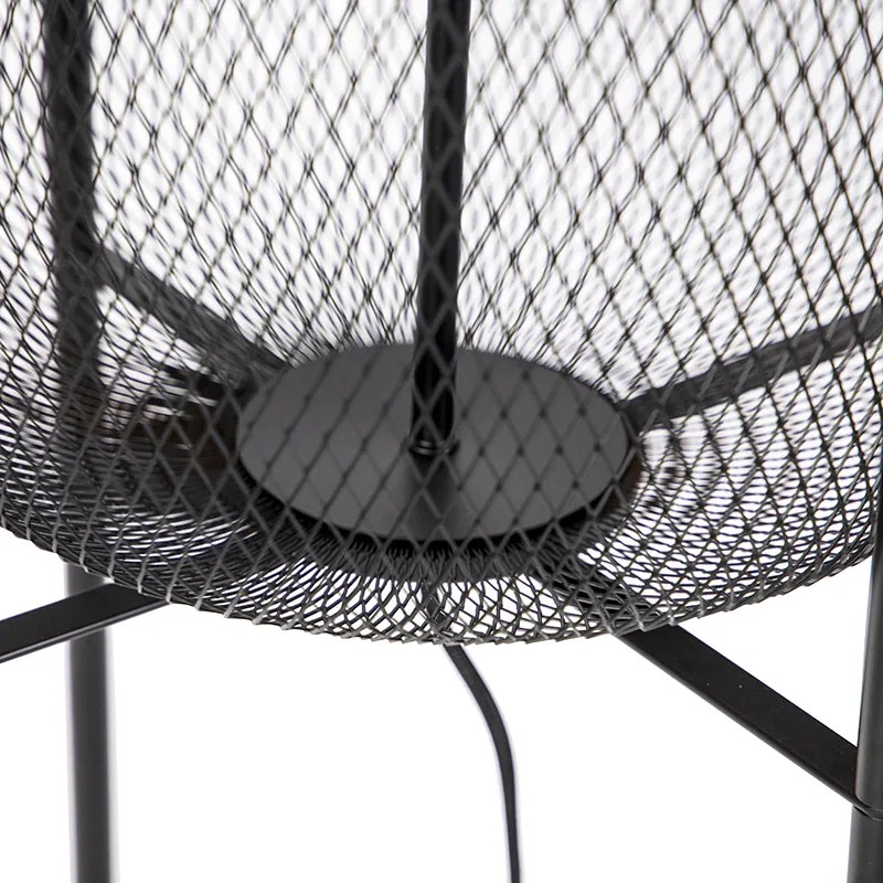 Moderná čierna stojaca lampa - Bliss Mesh