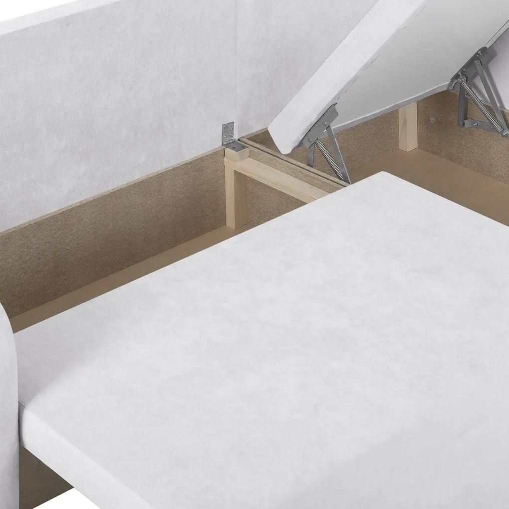 Rozkládací rohová sedací souprava TOKYO Stříbrná