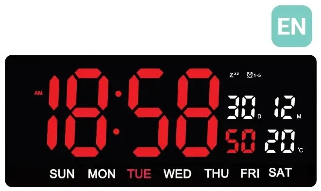 Digitálne hodiny JVD DH3604.1, 36cm