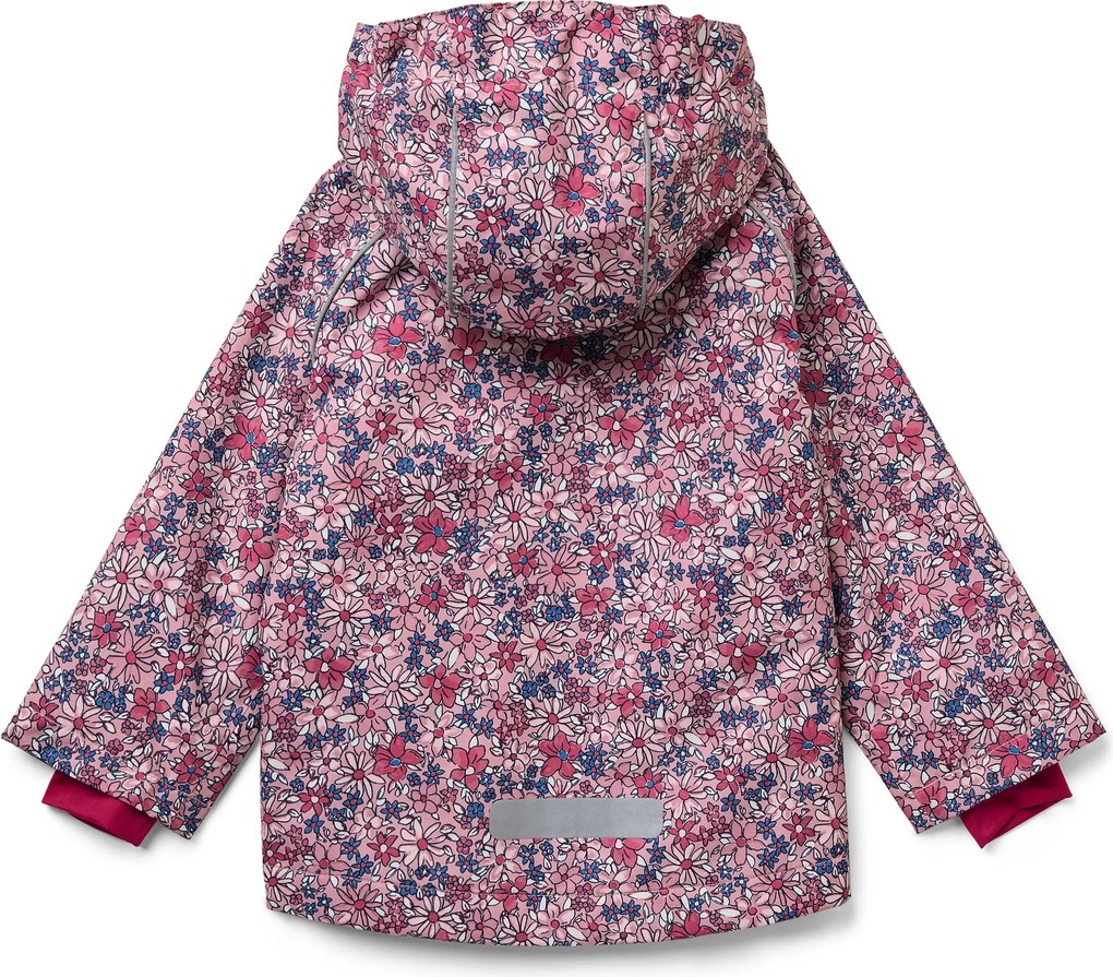 Detská termobunda do dažďa s flísovou podšívkou, kvietkovaná