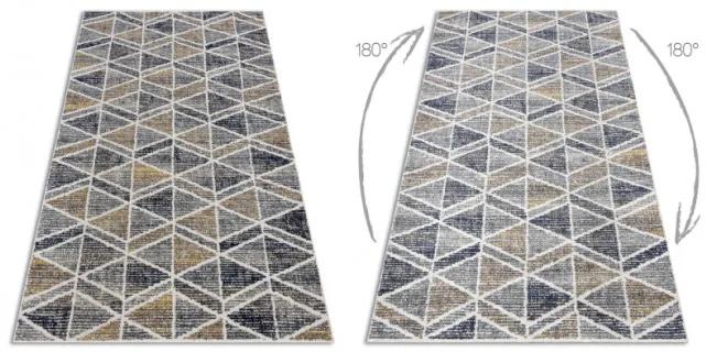 Koberec MUNDO D7891 romby, trojuholníky 3D outdoor sivý / béžový