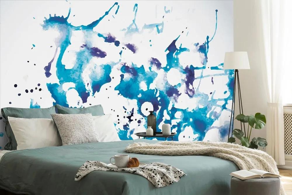Tapeta modrý akvarel v abstraktnom prevedení - 300x200