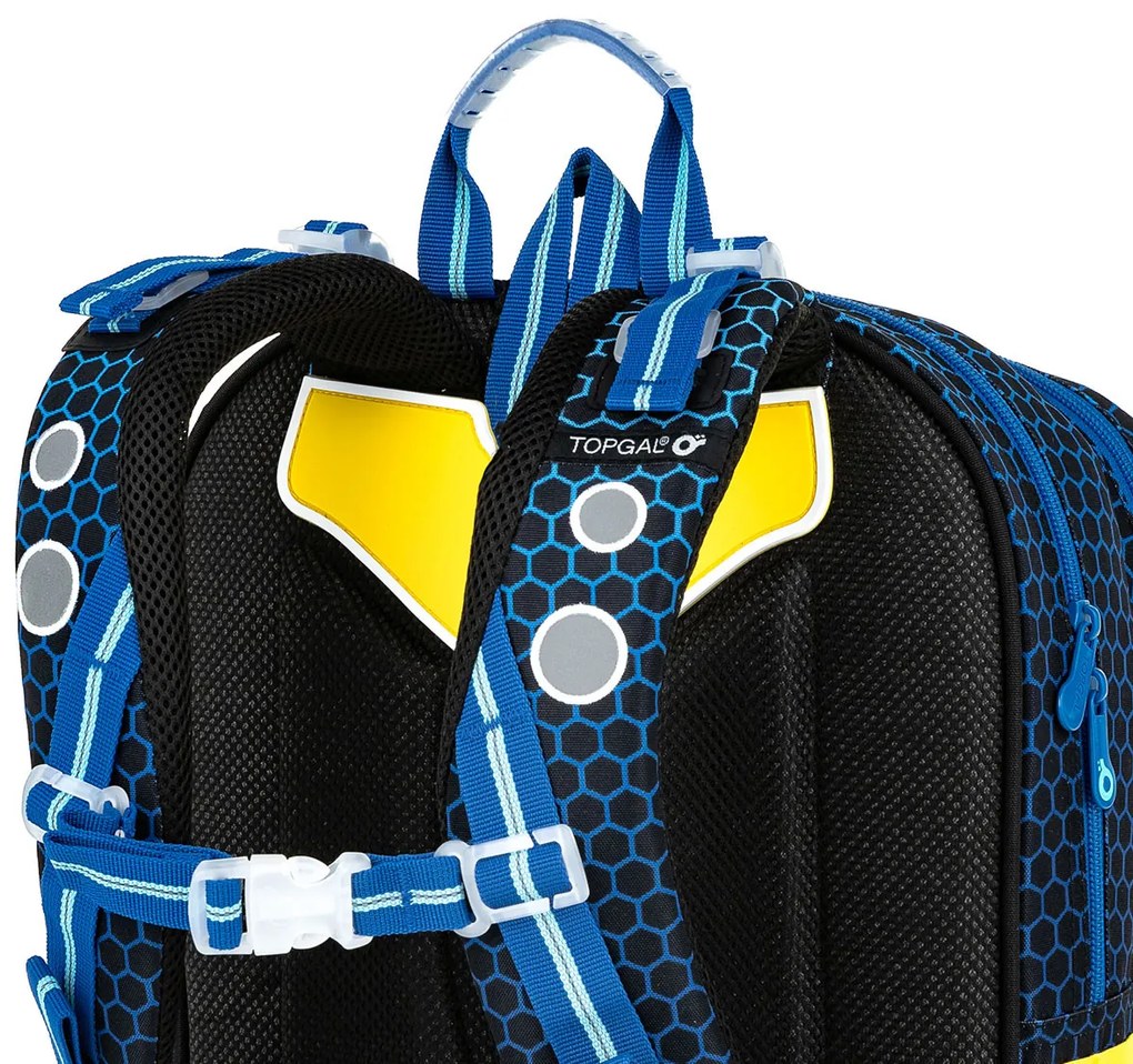 Veľký školský set Topgal ENDY 22016 B - školská taška + peračník + vrecko na prezuvky + pláštenka na batoh