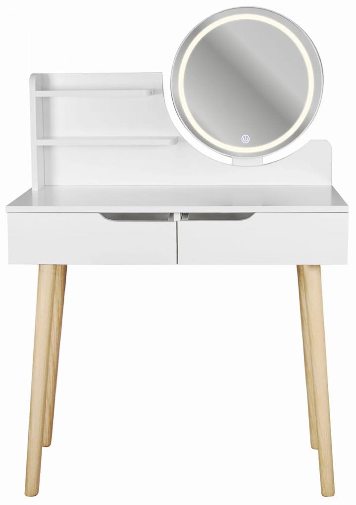Dekorstudio Jumi Toaletný stolík s LED zrkadlom SCANDI
