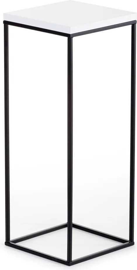 STOJAN NA KVETINÁČ BASICLOFT 60X24X24 CM ČIERNA/BIELA