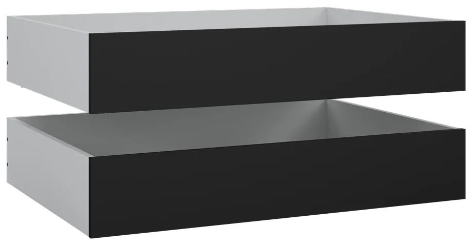Čierne zásuvky pod posteľ v súprave 2 ks 90x190/140x190 cm Naia – Tvilum