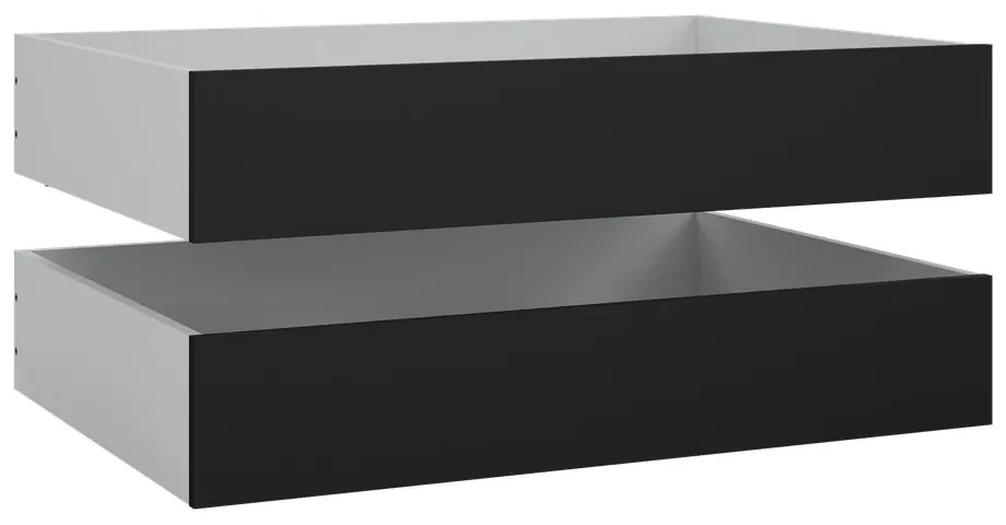 Čierne zásuvky pod posteľ v súprave 2 ks 90x190/140x190 cm Naia – Tvilum