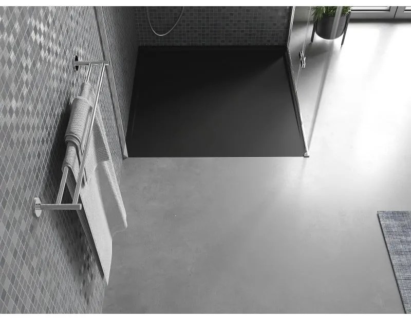 Mexen Amon, SMC štvorcová sprchová vanička 100 x 100 cm, čierna, 4F701010