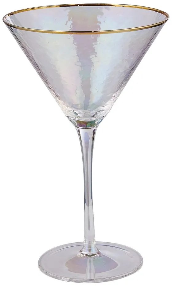 SMERALDA Pohár na martini so zlatým okrajom 280 ml