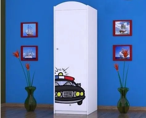 Detská skriňa POLÍCIA - TYP 4B - biela