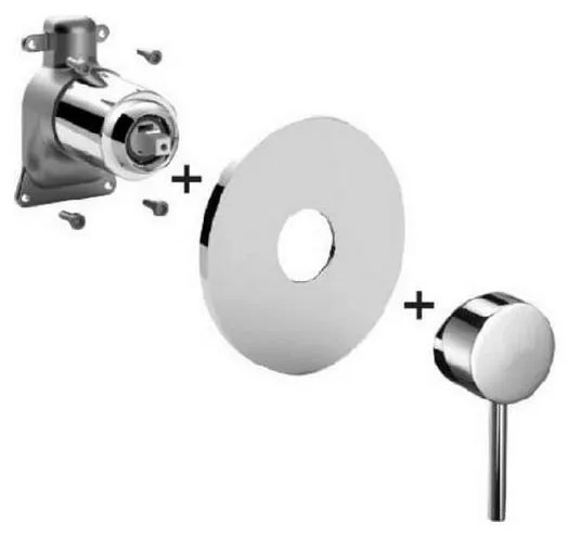 Paffoni - Batéria pre podomietkovú inštaláciu LIGHT, matný chróm