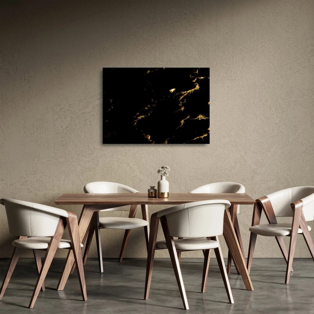 Sklenený obraz - Zlaý dekor (70x50 cm)