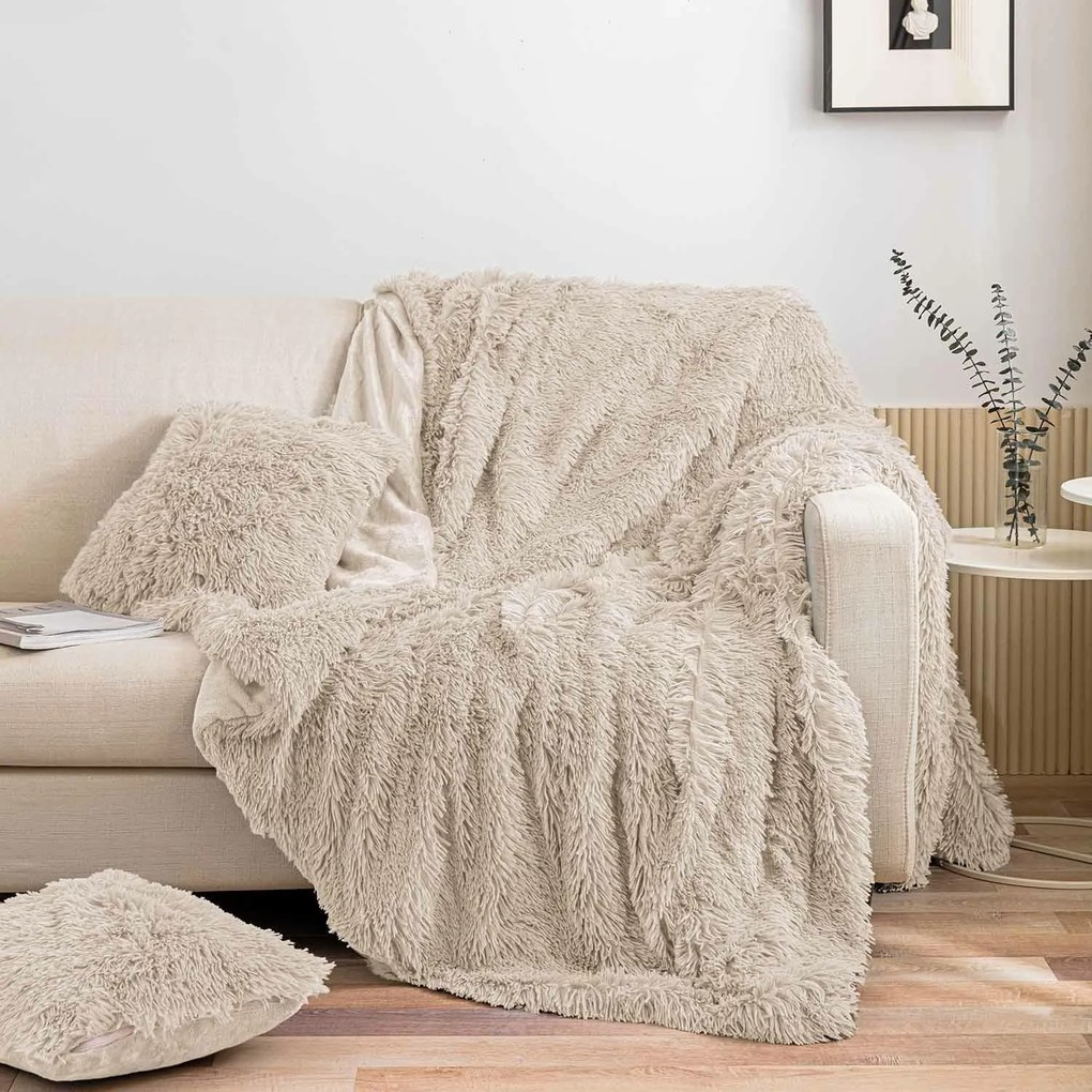 Deka YETI svetlobéžová Rozmer: 70x150 cm