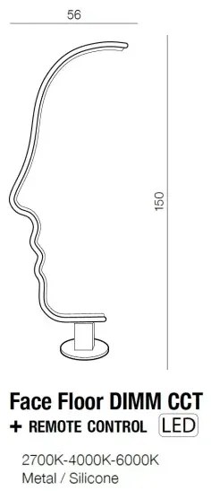 Dizajnová stojaca lampa Face