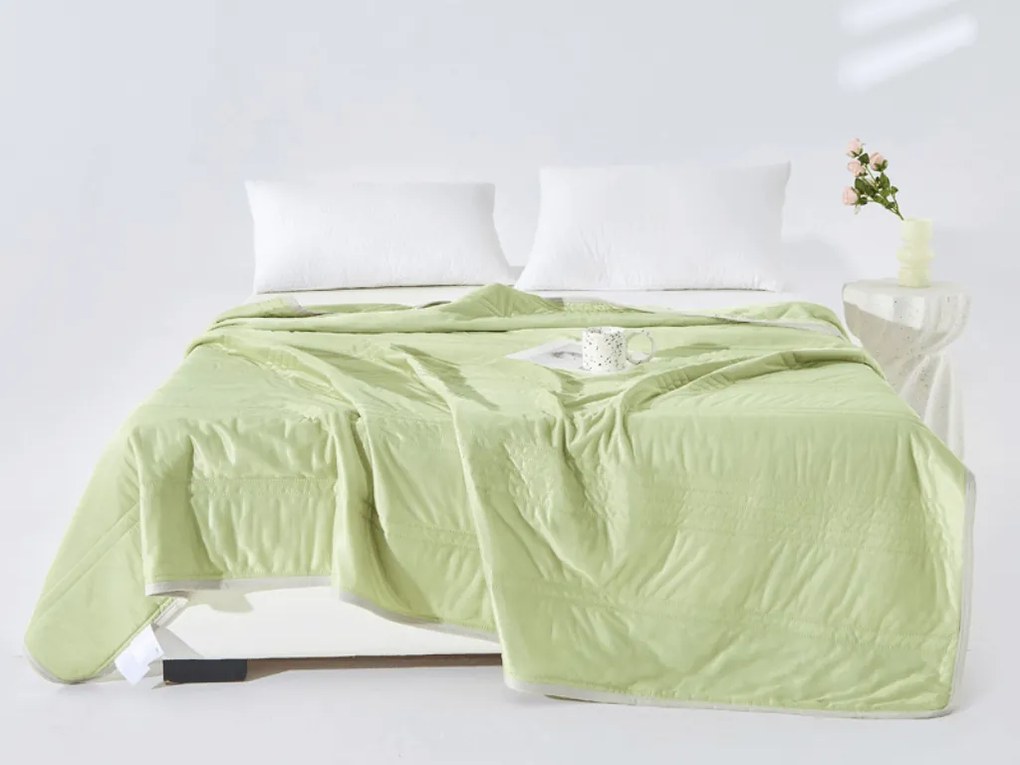 Chladiaca letná prikrývka CELIA, zelená Rozmer: 140 x 200 cm