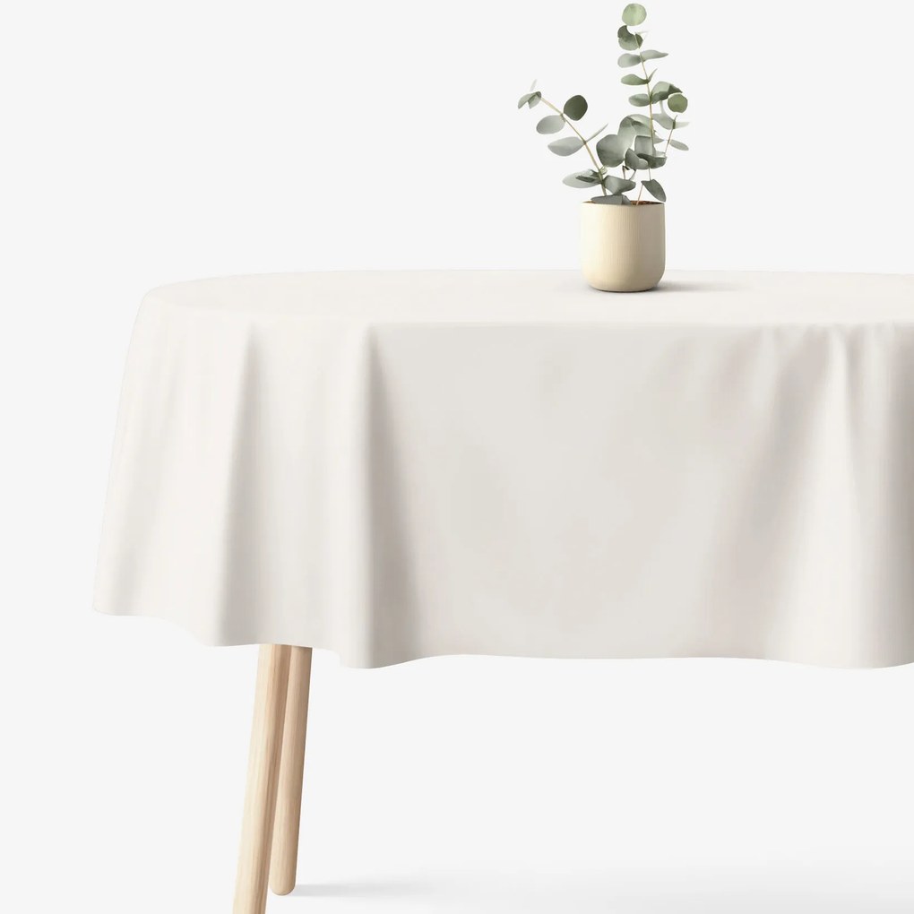Goldea oválny obrus 100% bavlnené plátno - slonová kosť 140 x 180 cm