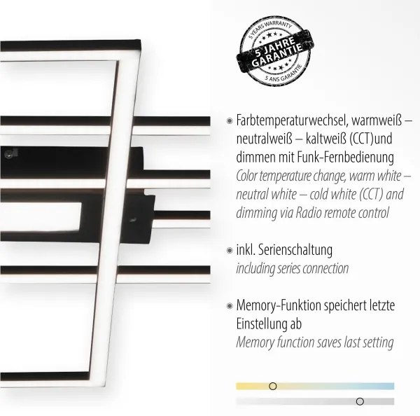 Leuchten Direkt 14693-18 - LED Stmievateľné stropné svietidlo ASMIN LED/48W/230V + DO