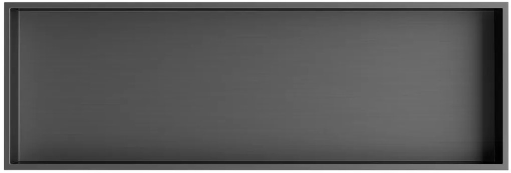 Polysan Polysan, INSERTA zapustená polica do obkladu, liaty mramor, 810x270 mm, antracitová, 1301-82B