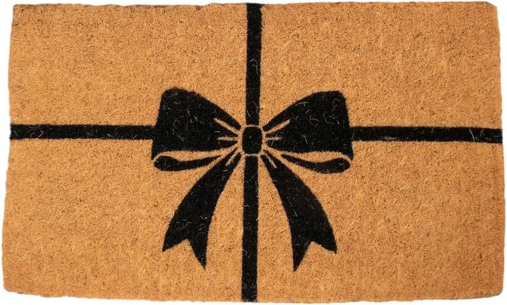 Rohožka s mašľou Bow ručne vyrobená z kokosového vlákna – 75*45*4 cm