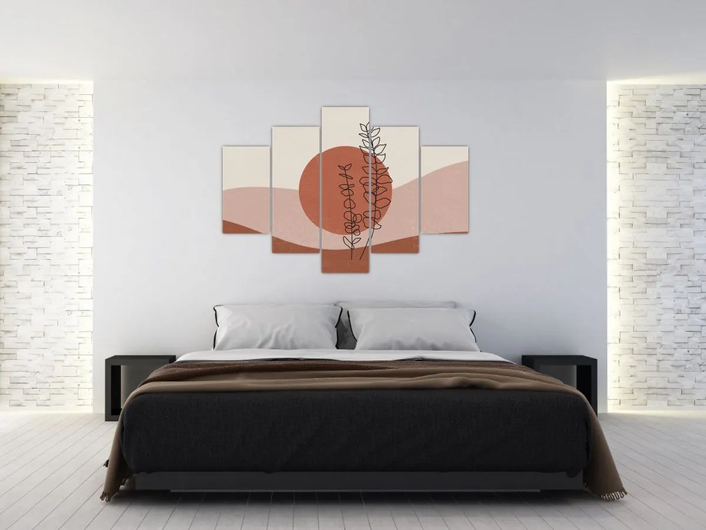 Obraz - Boho listy N⁰1 (150x105 cm)