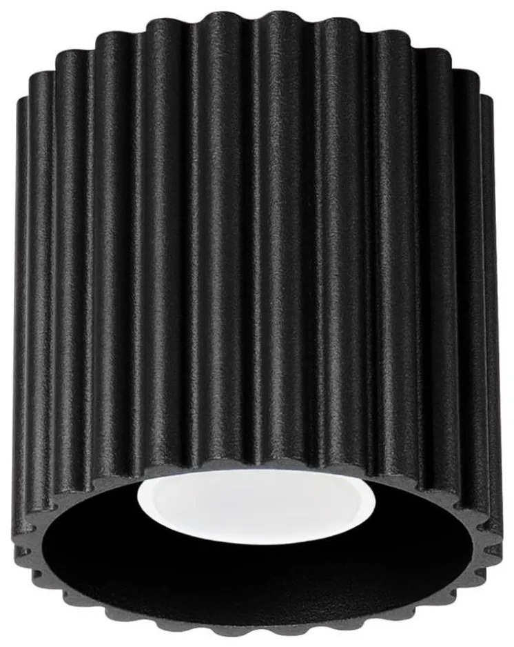 Sollux  SL.1784 - Bodové svietidlo AURA 1xGU10/10W/230V 10 cm čierna