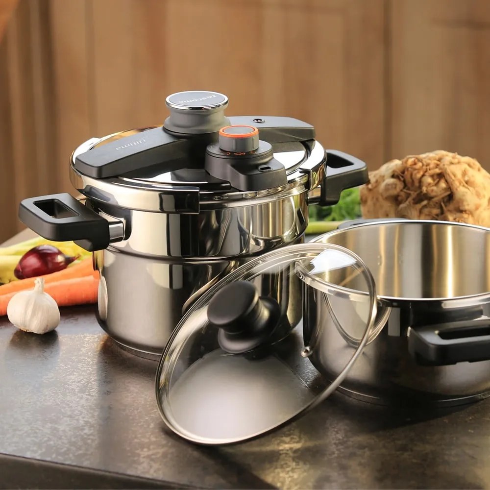 Tlakové antikoro hrnce v súprave 4 ks s pokrievkou Ultima duo – Tescoma