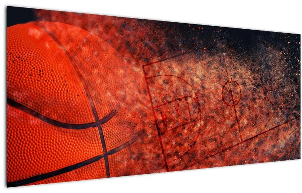 Obraz - Basketbalová lopta (120x50 cm)