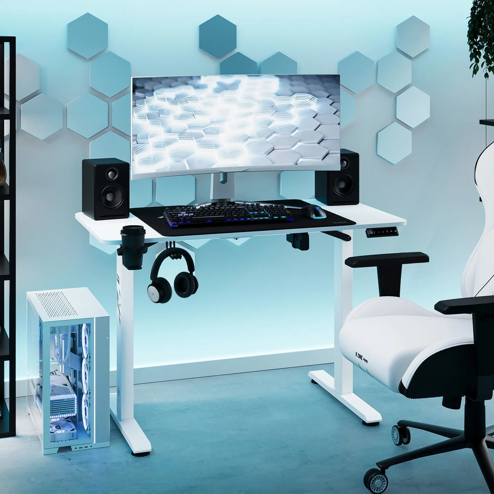 Výškovo nastaviteľný stôl Diablo X-Tensio 1100 biely