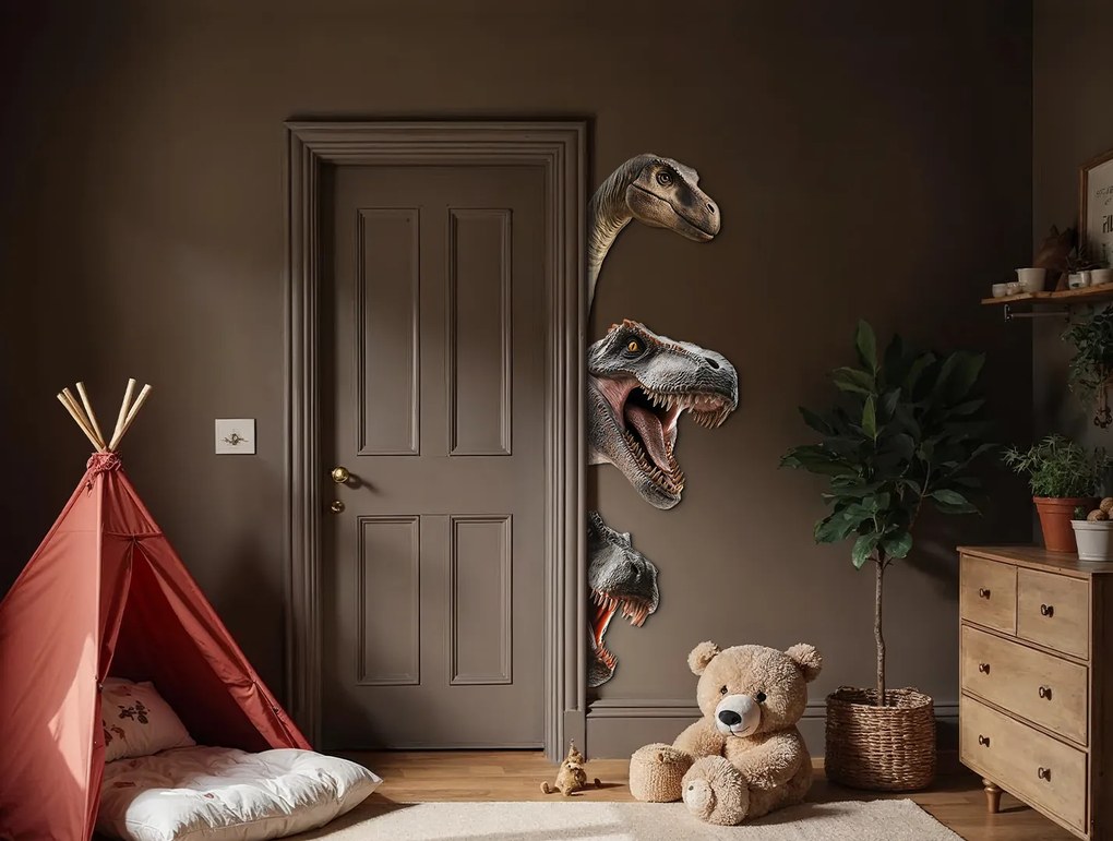 drevko |  Dekorácia na stenu Dinosaury  140 x 395 cm