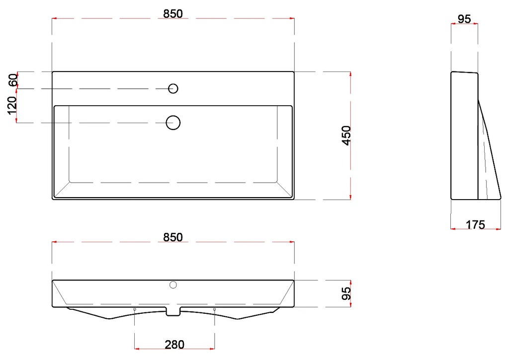 Sapho Sapho, Kúpeľňový set FILENA 85, biela, KSET-060