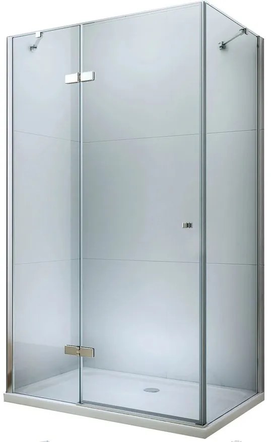 Mexen Roma, sprchovací kút 70 (dvere) x 60 (stena) cm, 6mm číre sklo, chrómový profil, 854-070-060-01-00