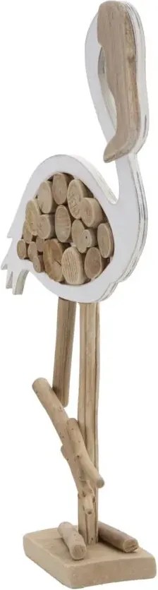 Drevená dekorácia Flamingo Nature 56 cm hnedá