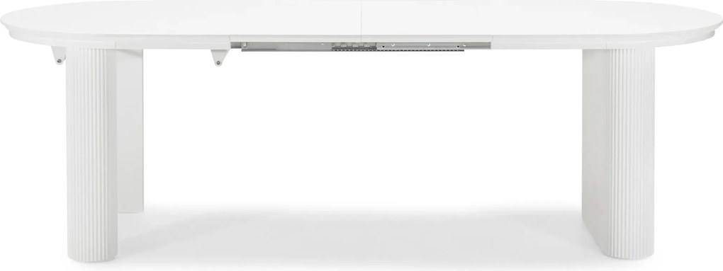 Jedálenský rozkladací stôl Audrey 160/240 cm biely