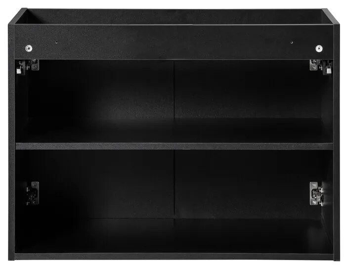Závěsná skříňka pod umyvadlo Nova Black II s deskou 80 cm černá