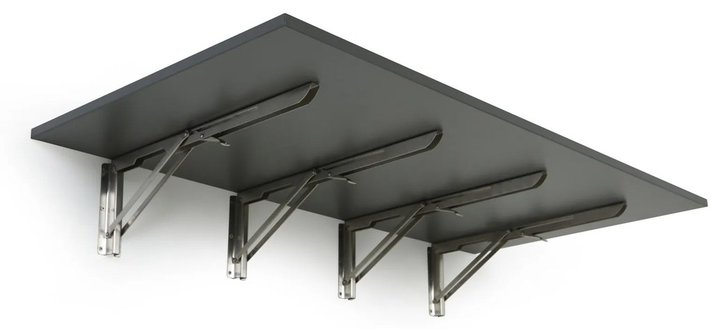 Sklápací stôl na stenu, 1200 x 600 mm, nosnosť 60 kg, grafit