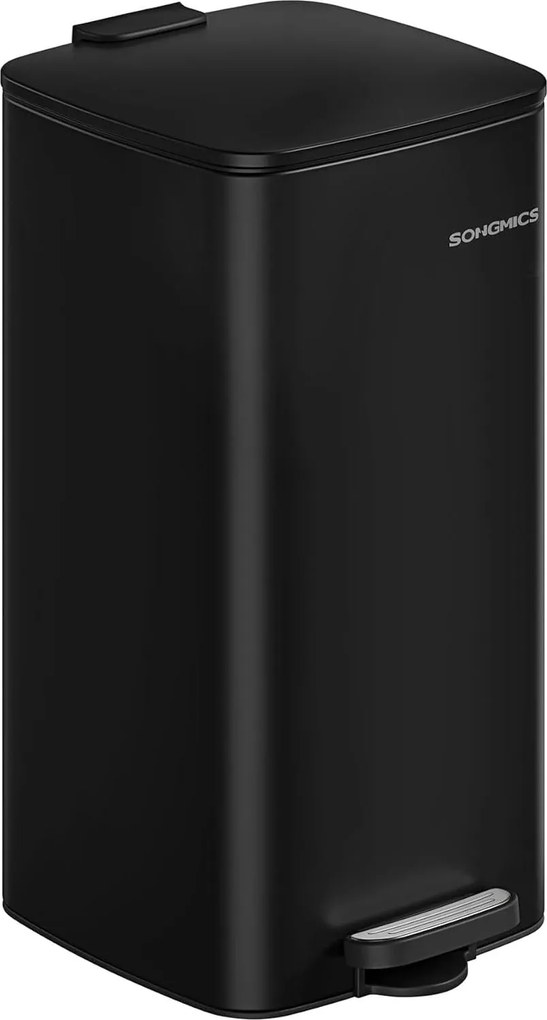 Kuchynský kôš 30 l s vnútorným vedrom, mäkké zatváranie, 34 x 28,5 x 54,4 cm, čierny