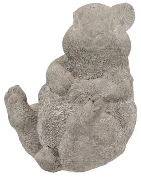 Sivá cementová dekorácia sediaci zajačik Sitting Rabbit - 12*8*11 cm