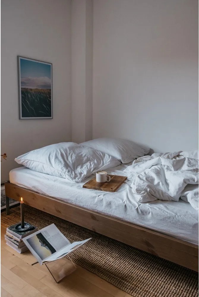 Hnedá dvojlôžková posteľ z borovicového dreva s roštom 160x200 cm Core – Karup Design