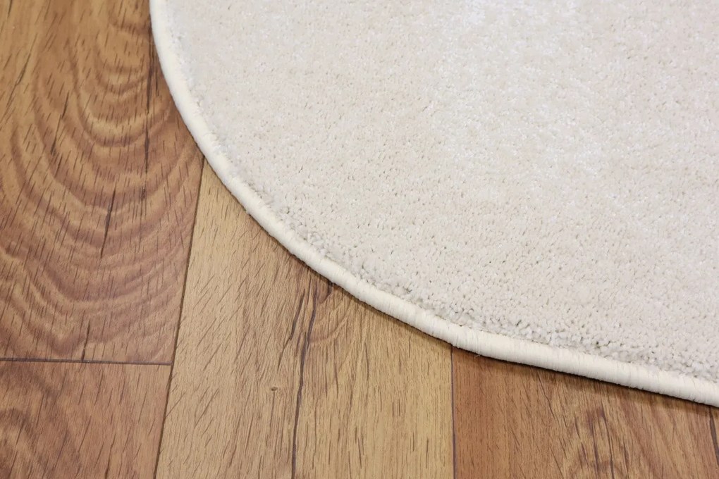 Vopi, Kusový koberec Laguna krémová ovál, 400x500 ovál, biela, obývacia izba