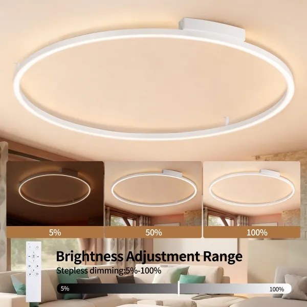Brilagi - LED stmievateľné svietidlo PORTOFINO LED/85W/230V pr. 120 cm biela + diaľkové ovládanie